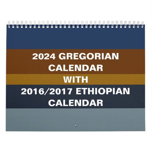 2024 Ethiopische muur kalender Converter (Hoes)