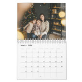 2024 Familie Aangepaste Foto Chic Script Kalender (Mar 2026)