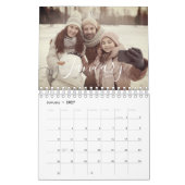 2024 Familie Aangepaste Foto Chic Script Kalender (Jan 2027)