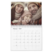 2024 Familie Aangepaste Foto Chic Script Kalender (Feb 2027)