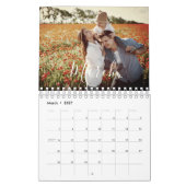 2024 Familie Aangepaste Foto Chic Script Kalender (Mar 2027)
