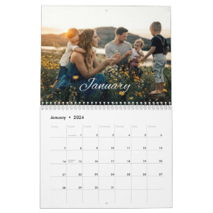 2024 Familie aangepaste fotokalender Kalender
