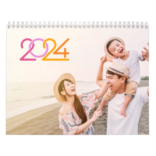 2024 Familie Foto Aangepaste Kalender Gift (Hoes)