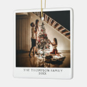 2024 familie foto Afbeelding aan beide kanten kers Keramisch Ornament (Links)