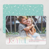 2024 FAMILIE FOTO modern kinder VREUGDEVOLLE HART Aankondiging (Voorkant / Achterkant)