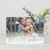 2024 FAMILIE FOTO modern kinder VREUGDEVOLLE HART Aankondiging (Staand voorkant)