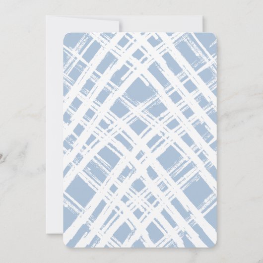 2024 FAMILIE FOTOKAART Kerstboog lijst blauw Aankondiging (Achterkant)