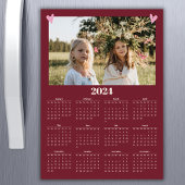 2024 Familie Fotokalender Magneet Rood