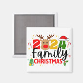 2024 Familie Kerst Magneet (Voorkant / Achterkant)