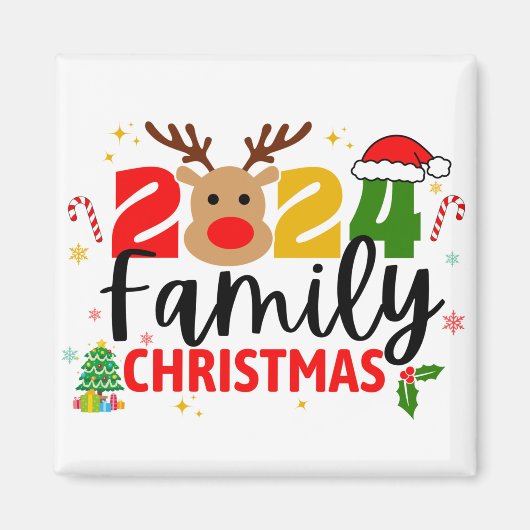 2024 Familie Kerst Magneet (Voorkant)
