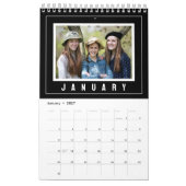 2024 familienaam foto zwart-wit kalender (Jan 2027)
