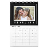 2024 familienaam foto zwart-wit kalender (Feb 2027)