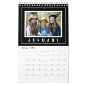 2024 familienaam foto zwart-wit kalender (Jan 2026)