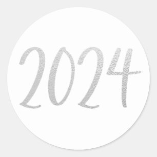 2024 faux folie zilveren stickers