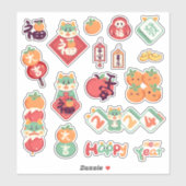 2024 Feestelijke Draak Chinese Maan Nieuwjaar Sticker (Vel)