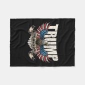 2024 Flag Take America Back Mannen Vrouwen Donald  Fleece Deken (Voorkant (Horizontaal))