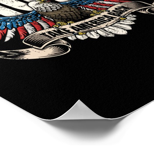 2024 Flag Take America Back Mannen Vrouwen Donald  Poster (Hoek)