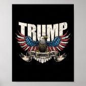 2024 Flag Take America Back Mannen Vrouwen Donald  Poster (Voorkant)