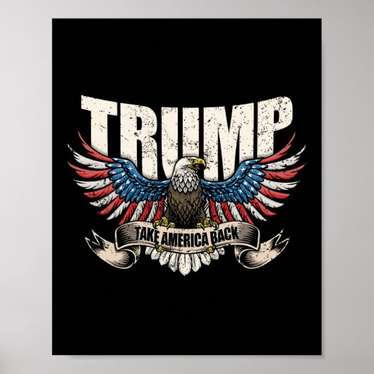 2024 Flag Take America Back Mannen Vrouwen Donald  Poster (Voorkant)