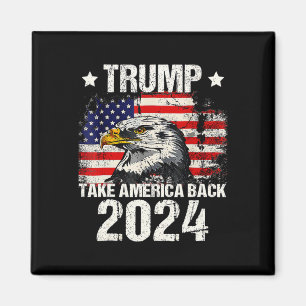 2024 Flag Take America Back Mannen Vrouwen Trump 2 Magneet