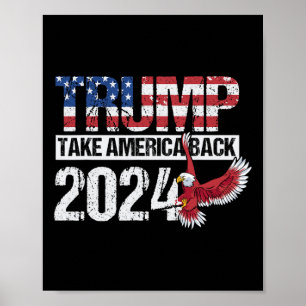 2024 Flag Take America Back Mannen Vrouwen - Trump Poster