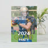 2024 Football foto afstudeerfeest Kaart (Staand voorkant)