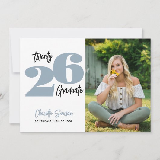 2024 Foto Afstuderen Handschrift Typografie Kaart (Voorkant)