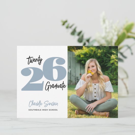 2024 Foto Afstuderen Handschrift Typografie Kaart (Staand voorkant)