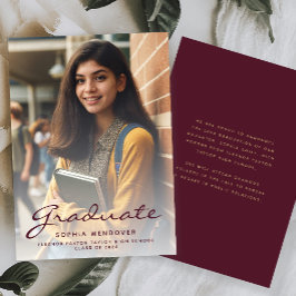 2024 Foto Bourgogne Goud Afstuderen Aankondiging