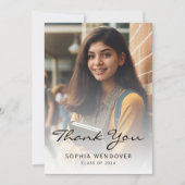 2024 foto Classic Modern Zwart Goud Bedankkaart (Voorkant)