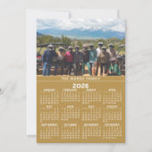 2024 Foto Kalender Jaar - Gold Holiday Kaart (Voorkant)