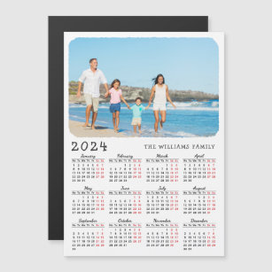 2024 Foto Koelkast Magneetkalender van maandag tot