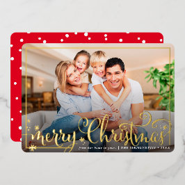 2024 FOTO LIJST leuke kalligrafie Vrolijk kerstfee Folie Feestdagenkaart