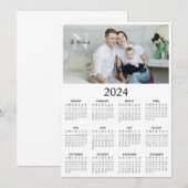 2024 foto monogram kalender save the date (Voorkant / Achterkant)