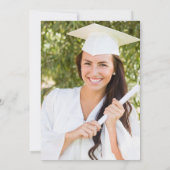 2024 Foto White Black Border Graduation Party Kaart (Achterkant)