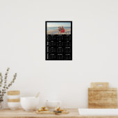 2024 Fotokalender elegant zwart Poster (Keuken)