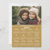 2024 Fotokalender Jaar - Gouden Kerstkaart (Voorkant)