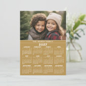 2024 Fotokalender Jaar - Gouden Kerstkaart (Staand voorkant)