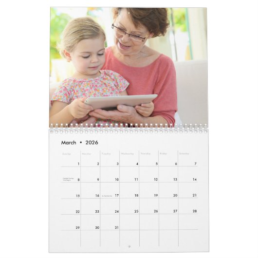 2024 Fotokalender met Afbeelding per maand Rust Kalender (Mar 2026)