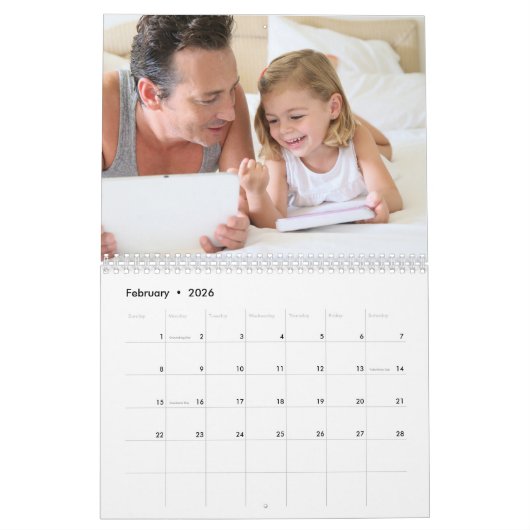 2024 Fotokalender met Afbeelding per maand Rust Kalender (Feb 2026)
