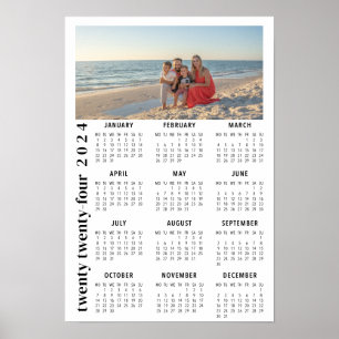 2024 Fotokalender minimalistisch modern Poster