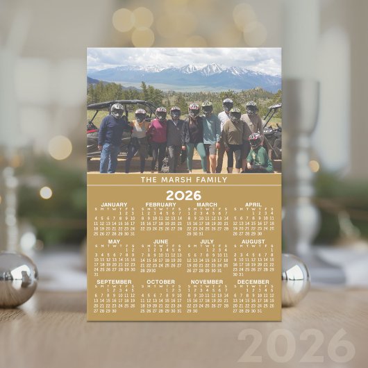 2024 Fotokalenderjaar - Gouden kerstkaart