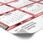 2024 Frankrijk Kalender in het Engels Download PDF Poster (Hoek)