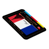 2024 Frans Flag & Eiffel Happy Nieuwjaar, Frankrij Magneet (Rechterzijde)