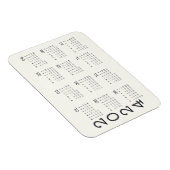 2024 Full Year Calendar Black And White Elegant Magneet (Rechterzijde)