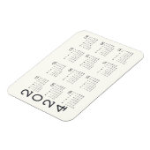 2024 Full Year Calendar Black And White Elegant Magneet (Linkerzijde)