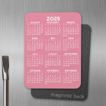 2024 Full Year View Calendar - Basic Pink Minimal Magneet<br><div class="desc">Add your picture to this fun full year 2024 kalenderar - perfect to use in your kitchen or home office. Minimaal,  basic 12 month kalenderar with a solid color background.</div>