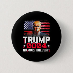 2024 Geen Bull America Flag meer Ronde Button 5,7 Cm
