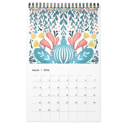 2024 Geïllustreerde kalender door Giao Williams (Mar 2026)