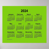 2024 Gele groene agenda van Janz Print (Voorkant)